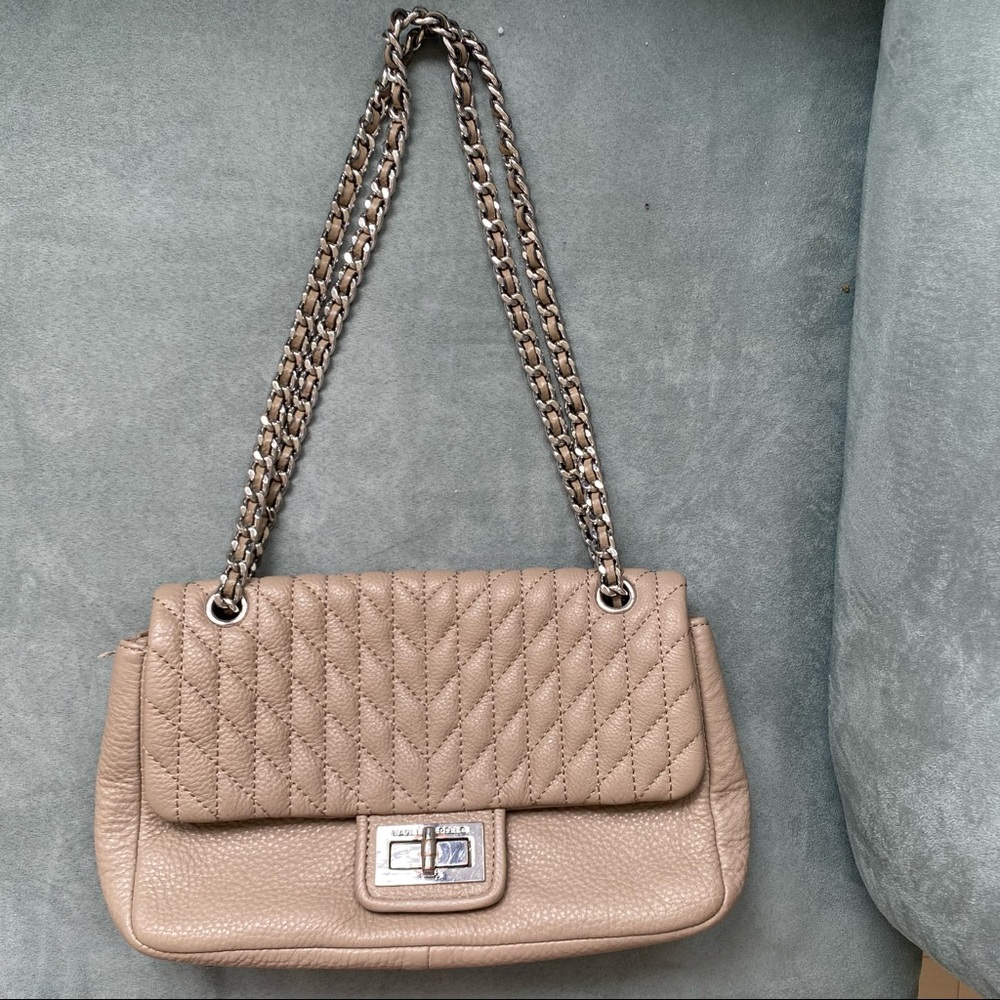 Karl Lagerfeld Leather Bag in tan color